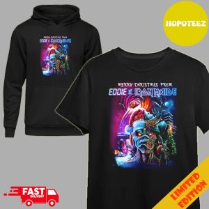 Merry Christmas 2023 From Eddie And Iron Maiden The Future Past Tour T-Shirt Long Sleeve Hoodie