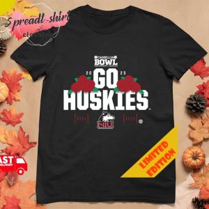 Northern Illinois Huskies Scores Go Huskies Camellia Bowl Montgomery Alabama 2023 T-Shirt Hoodie Long Sleeve