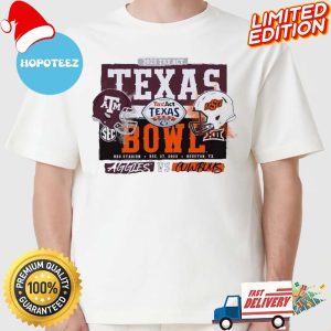 Taxact Texas Bowl Texas A&M Vs Oklahoma State On 27 December 2023 In Houston TX College Bowl T-Shirt