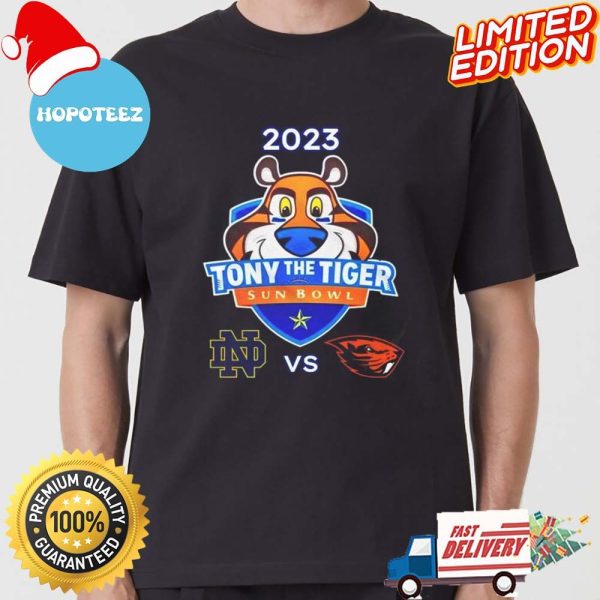 Tony The Tiger Sun Bowl Oregon State Vs Notre Dame On 29 December 2023 At Sun Bowl Stadium El Paso TX College Bowl T-Shirt