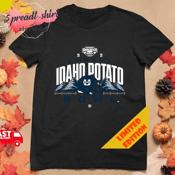 Utah State Aggies Helmet Famous Idaho Potato Bowl 2023 Logo T-Shirt Hoodie Long Sleeve