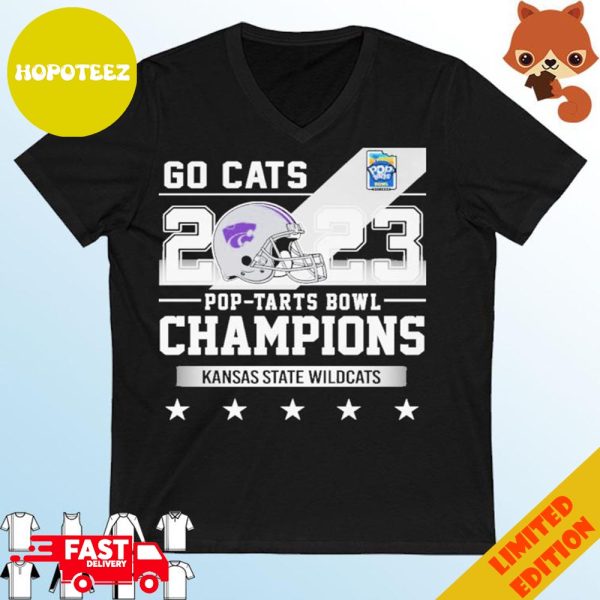 Go Cats 2023 Pop-Tarts Bowl Champions Kansas State Wildcats T-Shirt