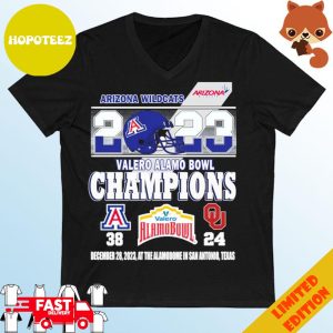 Official Arizona Wildcats 2023 Valero Alamo Bowl Champions December 28th T-Shirt