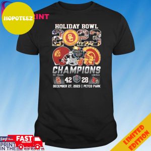 Official Holiday Bowl 2023 Champions USC Trojans 42-28 Louisville Cardinals December 27-2023 Petco Park T-Shirt