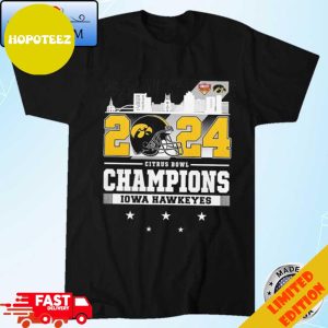 Official Iowa Hawkeyes 2024 Citrus Bowl Champions T-Shirt