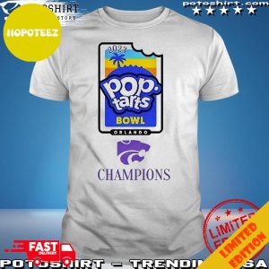 Official Kansas State Wildcats Football 2023 Pop Tarts Bowl Champions T-Shirt