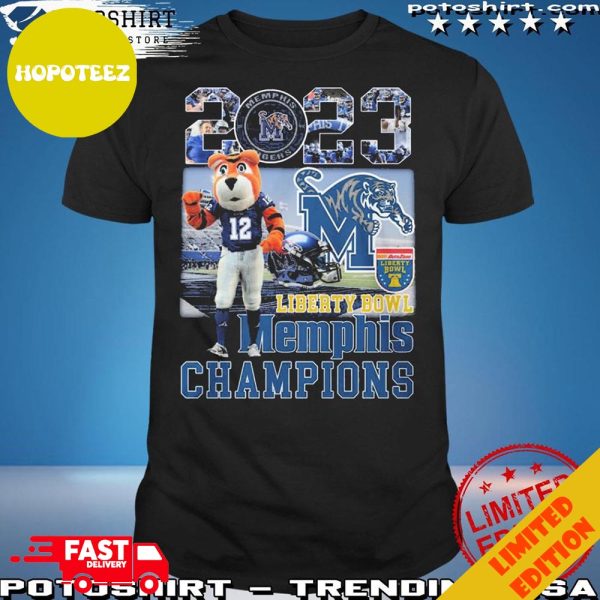 Official Memphis Tigers 2023 Liberty Bowl Champions T-Shirt