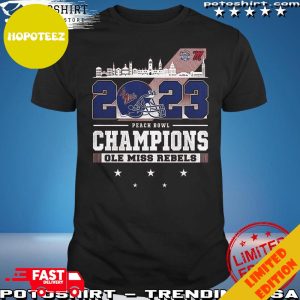 Official Ole Miss Rebels 2023 Peach Bowl Champions Hoodie T-Shirt