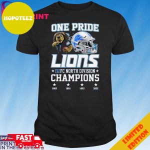 One Pride Detroit Lions NFC North Division Champions 2023 T-Shirt