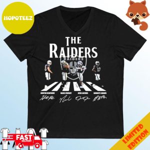 The Raiders Abbey Road Hunter Renfrow Maxx Crosby Josh Jacobs And Davante Adams T-Shirt